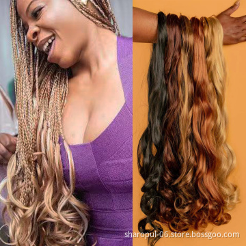 French curl braiding hair ombre color C15, C14,B29 Mix colors 24inch 14inch length 150gram customize colors